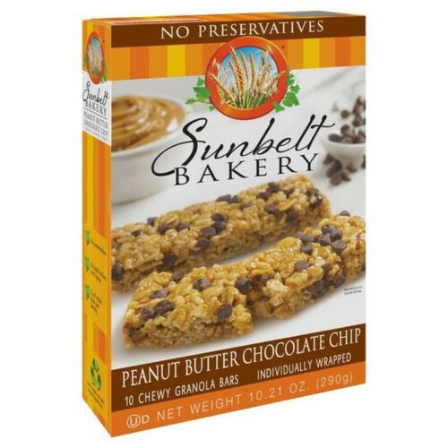 Sunbelt Bakery Chocolate Chip Peanut Butter 10 Bars 10.21 Oz - 1 BOX