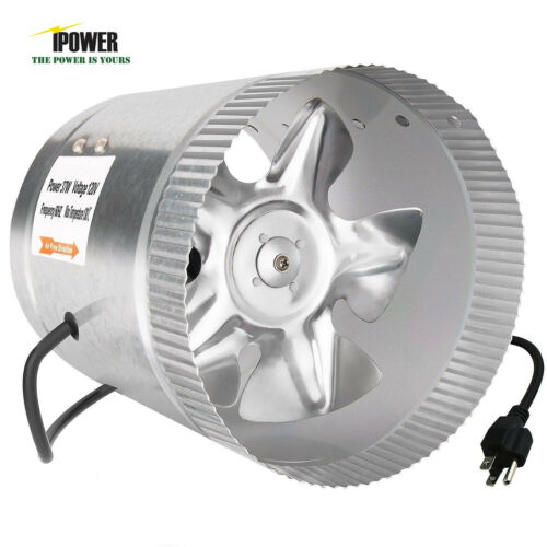 Ipower 4" 6" 8" Inch Inline Duct Booster Fan Ventilation Exhaust Air Blower