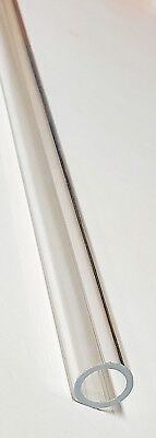 1/2" Od 3/8" Id Diameter 24" Inch Long Thin Wall Clear Acrylic Plexiglass Tube