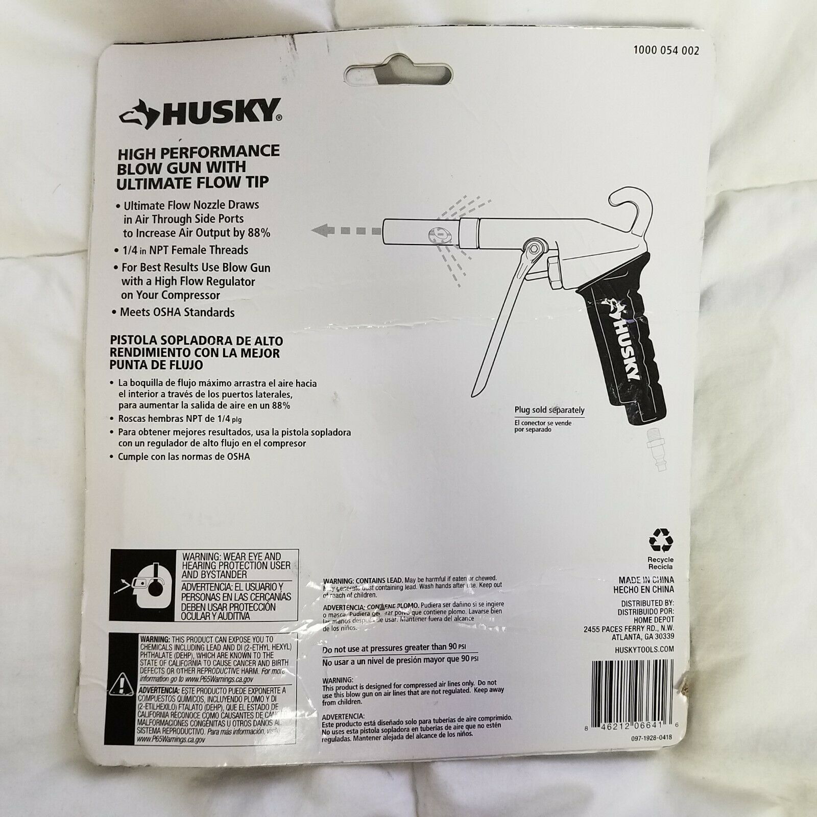 Husky High Performance Blow Gun With Ultimate Flow Tip