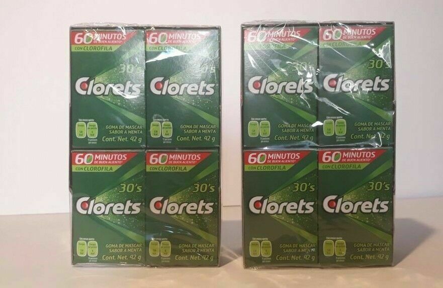 Clorets Breath Freshening Gum Two Box - 16 Packs - 30 Piece Of Gum Ea Pack